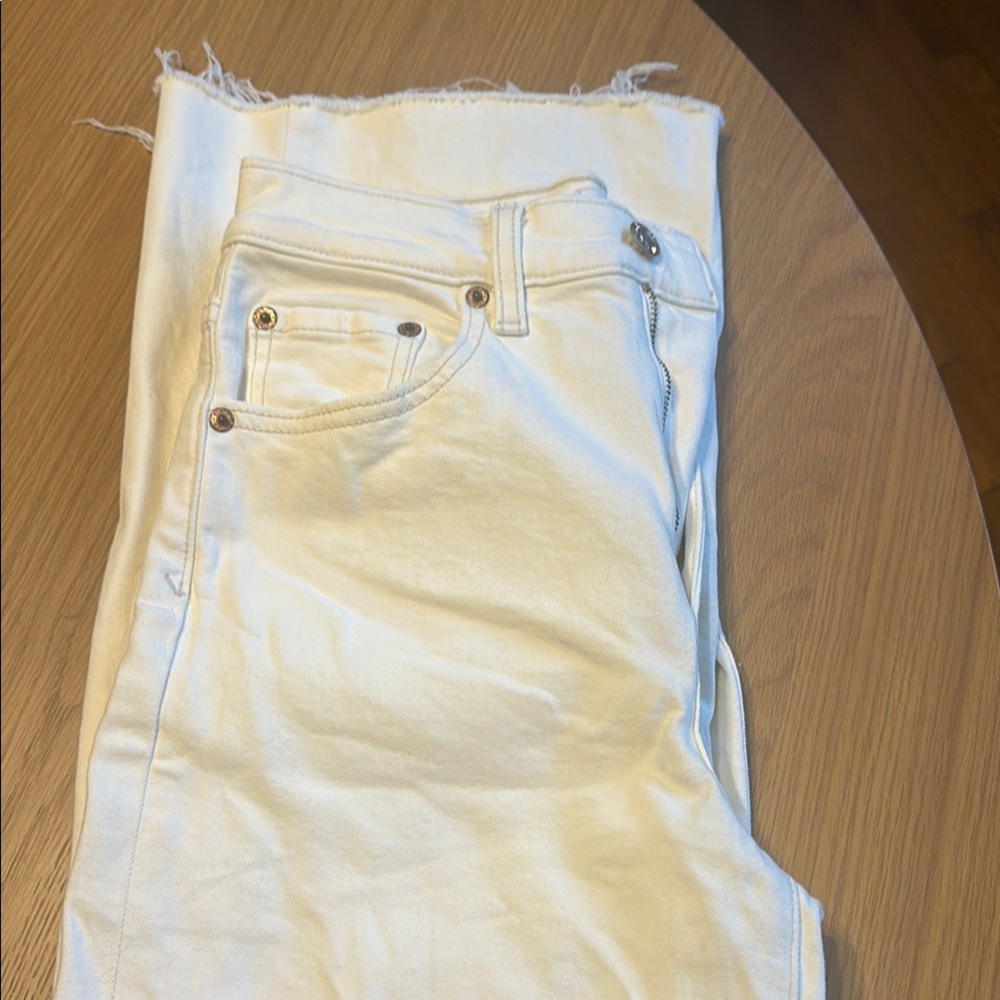 White Flare Wide Leg Jeans